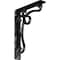 Ekena Millwork Orleans Wrought Iron Bracket, (Single center brace), Antiqued Silver 1 1/2"W x 7 1/2"D x 10"H BKTM01X07X10SOLASV - alternate 1